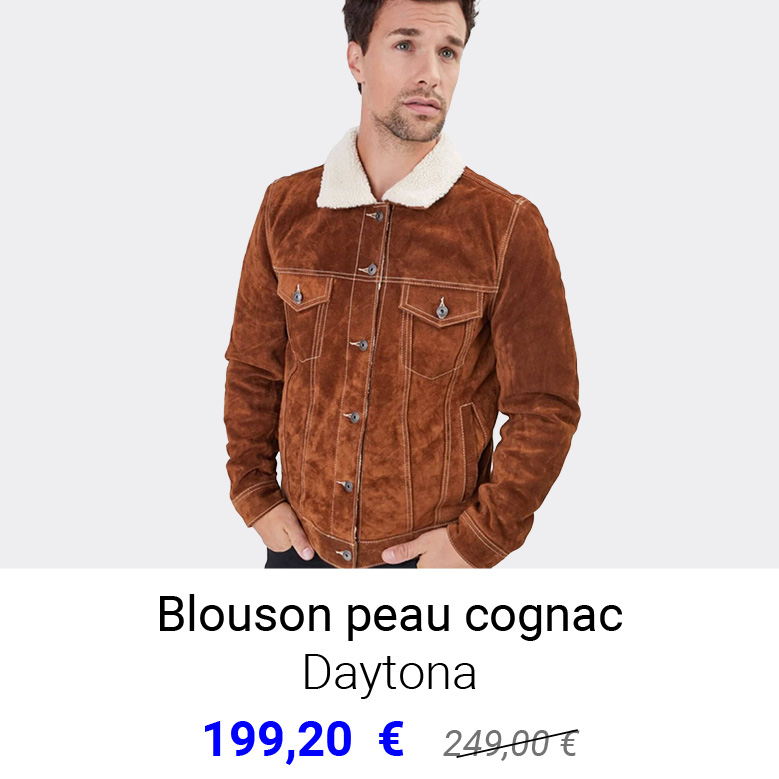 Blouson peau cognac