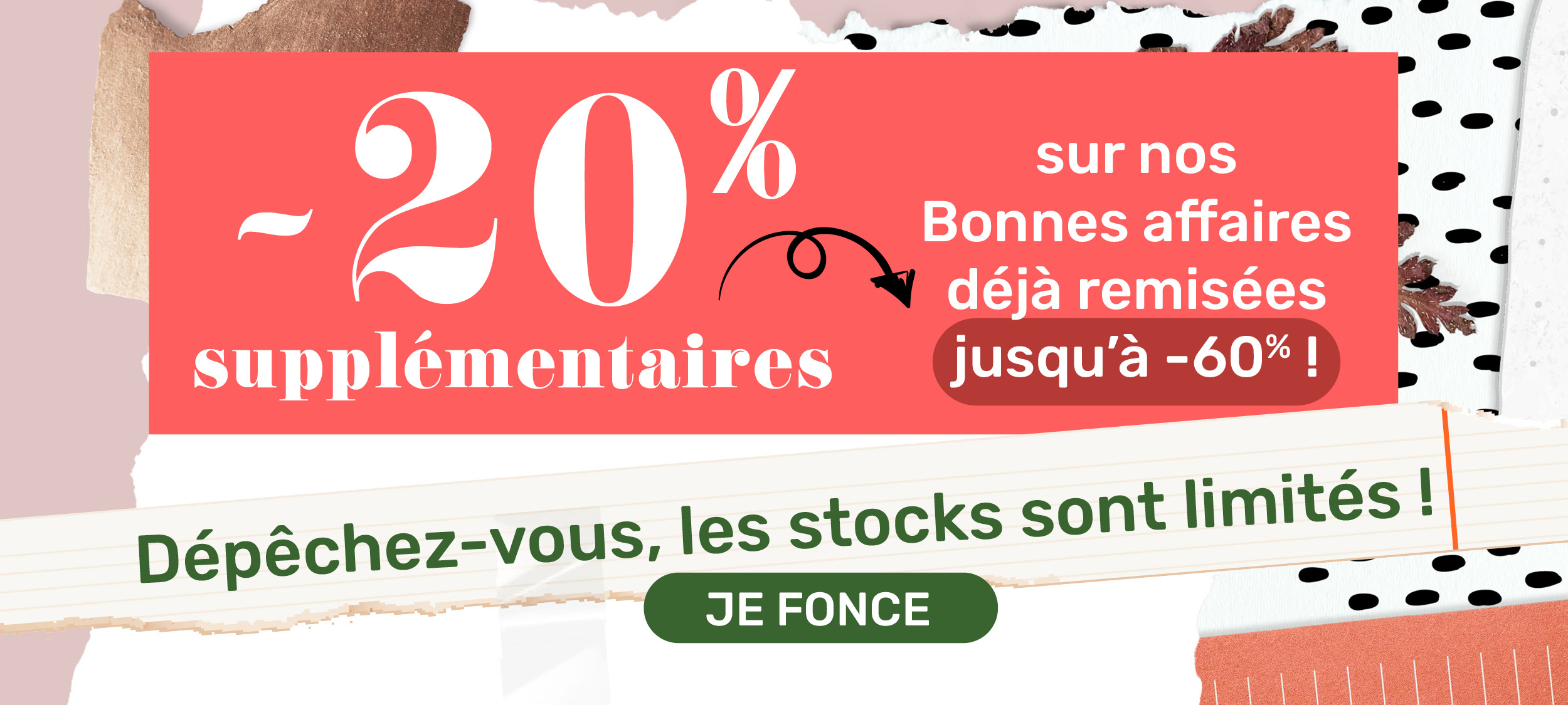 -20% supplémentaires sur les bonnes affaires
